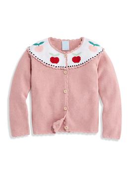 推荐Baby's, Little Girl's & Girl's Crochet Apple Cardigan商品