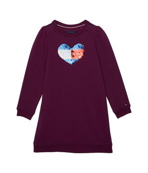推荐Heart Sweatshirt Dress With Velcro Shoulders  (Little Kids/Big Kids)商品