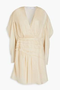 IRO | Lorelle wrap-effect pleated lamé mini dress 4.5折