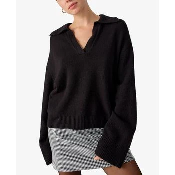 推荐Women's Johnny Wing Collar Long-Sleeve Sweater商品