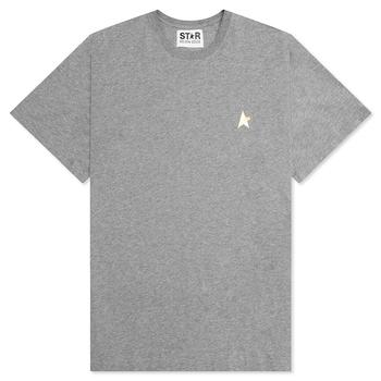 推荐Golden Goose Star M's Regular T-Shirt - Melange Grey/Gold商品
