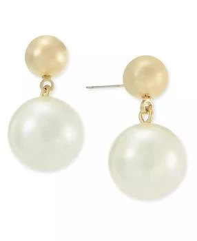 Charter Club | Gold-Tone Imitation Pearl Open Drop Earrings, Created for Macy's,商家Macy's,价格¥221