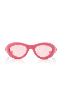 推荐Bottega Veneta - Women's Round Cat-Eye Rubber Sunglasses - Moda Operandi商品