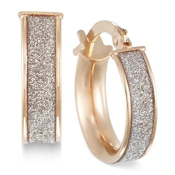 Italian Gold | Glitter Hoop Earrings in 14k Rose Gold, White Gold or Gold,商家Macy's,价格¥4090