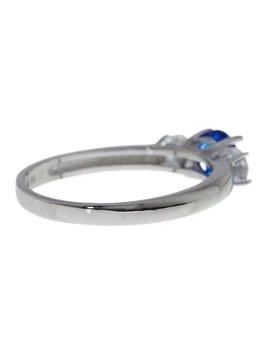 推荐Sterling Silver Sapphire CZ Three Stone Ring商品