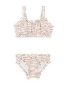 Minnow | Girls' Crinkle Gingham Ruffle Two Piece Swimsuit - Little Kid, Big Kid,商家Bloomingdale's,价格¥494