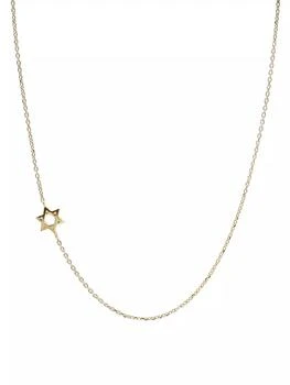 Anzie | Love Letter Star Of David 14K Yellow Gold Necklace,商家Saks Fifth Avenue,价格¥2963