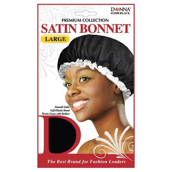 商品Satin Bonnet Large Black图片