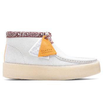 推荐Clarks Wallabee Cup Boot - White Interest商品