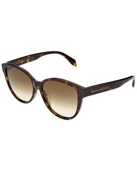 推荐Alexander McQueen Women's AM0303SK 57mm Sunglasses商品