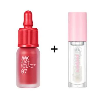 Peripera | Ink The Airy Velvet [#7] + Ink Glasting Lip Gloss [#1],商家Verishop,价格¥152