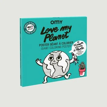 Omy | Love my planet poster Light Blue OMY,商家L'Exception,价格¥106