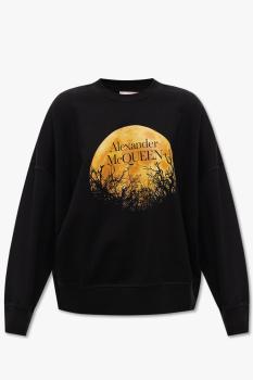 推荐ALEXANDER MCQUEEN 黑色女士卫衣/帽衫 721223-QZAHD-0901商品