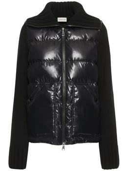 moncler polo, Moncler | Wool & Nylon Down Zip Cardigan Jacket商品图片 