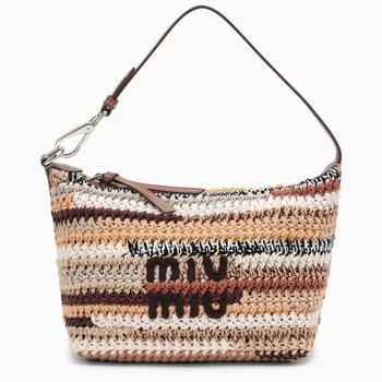 推荐Multicoloured knit and leather bag商品