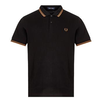 fred perry polo衣服, Fred Perry | Fred Perry Twin Tipped Polo Shirt - Black / Shaded Stone商品图片 8.5折