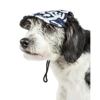 商品Pet Life | 'Bone Cappa' Graffiti Sculptured UV Protectant Adjustable Dog Hat Cap,商家Macy's,价格¥123图片