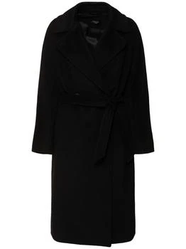 Weekend Max Mara | Resina Belted Wool Midi Coat,商家LUISAVIAROMA,价格¥3869