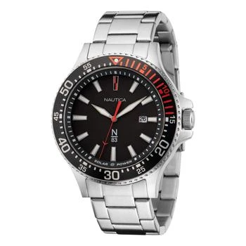 Nautica | Mens Cocoa Beach Solar-Powered Stainless Steel 3-Hand Watch,商家Premium Outlets,价格¥1192