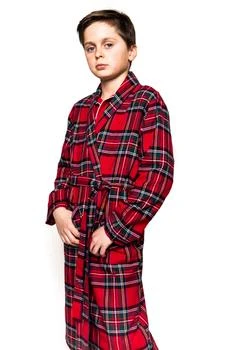 Petite Plume | Kids' Imperial Tartan Plaid Flannel Robe,商家Nordstrom Rack,价格¥191