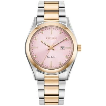 Citizen | Eco-Drive Women's Sport Luxury Diamond Accent Two Tone Stainless Steel Bracelet Watch 33mm,商家Macy's,价格¥3334