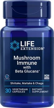Life Extension | Life Extension Mushroom Immune with Beta Glucans (30 Capsules, Vegetarian),商家Life Extension,价格¥157