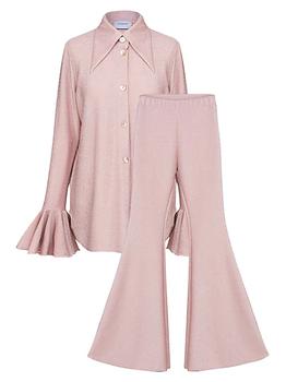 商品Venera Metallic Two-Piece Pajama Set,商家Saks Fifth Avenue,价格¥1482图片