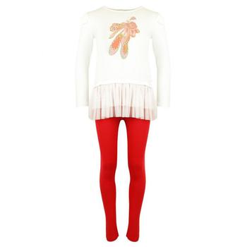 推荐White & Red Ballet Shoes Leggings Set商品