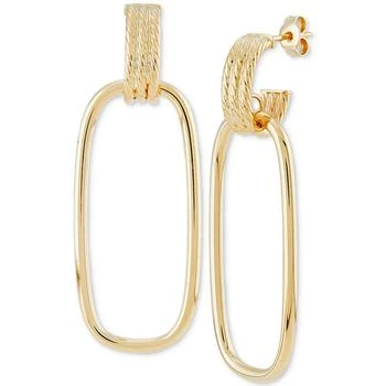 Macy's | Polished Doorknocker Drop Earrings in 10k Gold,商家Macy's,价格¥4649