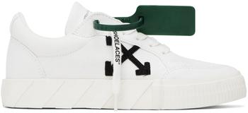 Off-White | White Low Vulcanized Sneakers商品图片,独家减免邮费