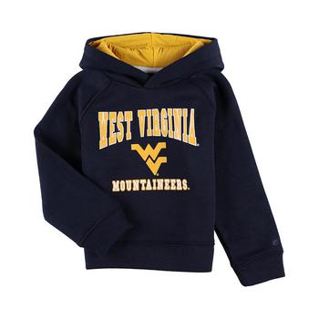 Colosseum | Toddler Boys and Girls Navy West Virginia Mountaineers Chimney Sweep Raglan Pullover Hoodie商品图片,