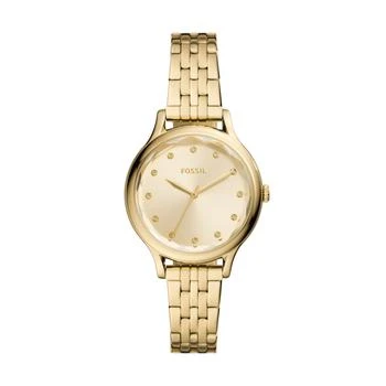 Fossil | Fossil Outlet Women's Laney Three-Hand, Gold-Tone Stainless Steel Watch 4.9折, 独家减免邮费