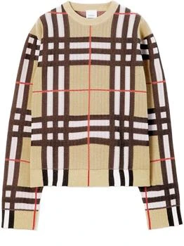 Burberry | Check technical cotton sweater 8折