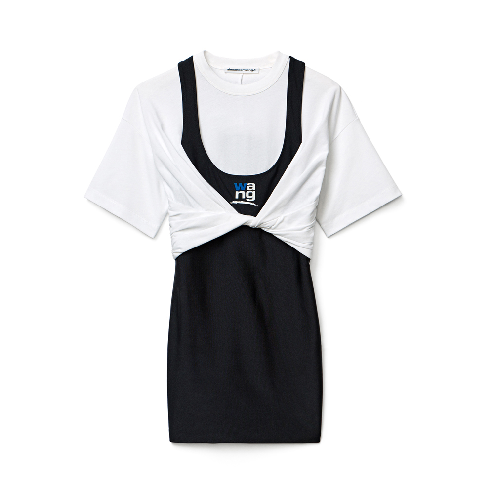 亚历山大王 连衣裙, Alexander Wang | ALEXANDER WANG 白色女士连衣裙 4CC3216116-971商品图片 独家减免邮费