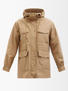 推荐Treberon patch-pocket technical hooded jacket商品