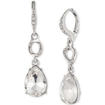 Givenchy | Silver-Tone Circle & Pear-Shape Crystal Double Drop Earrings商品图片,