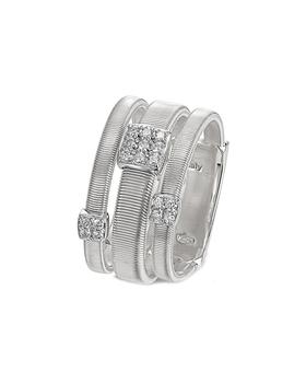 the row帆布鞋, Marco Bicego | Marco Bicego Masai 18K 0.13 ct. tw. Diamond Three-Row Ring商品图片 5.9折