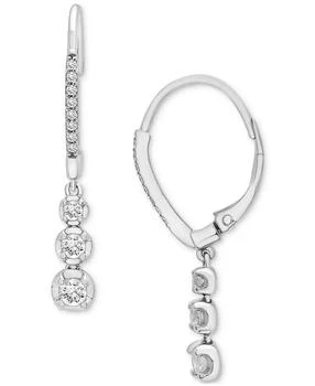 Macy's | Diamond Drop Earrings (1/2 ct. t.w.) in 10k White Gold, Created for Macy's,商家Macy's,价格¥10281