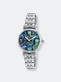 推荐Sylvie Women's Abalone Dial Bracelet Watch Silver (Grey)商品