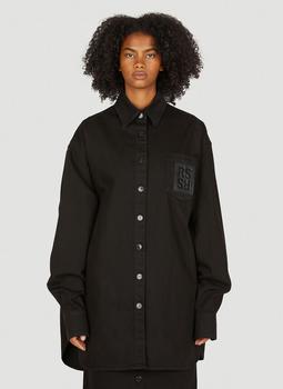 推荐Logo Patch Denim Shirt in Black商品