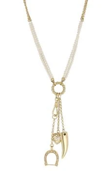 OLIVIA WELLES | Imitation Pearl Layered Mixed Charm Pendant Necklace,商家Nordstrom Rack,价格¥187
