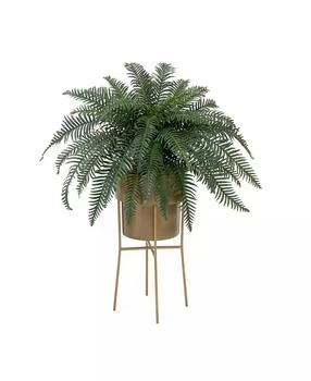NEARLY NATURAL | 34" Artificial River Fern Plant in Metal Planter with Stand DIY Kit,商家Macy's,价格¥561