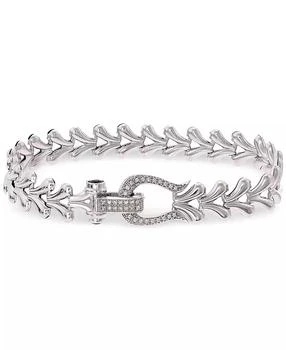 Macy's | Diamond Horseshoe Heart Link Bracelet (1/4 ct. t.w.) in Sterling Silver,商家Macy's,价格¥1440