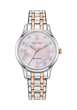 推荐Citizen Eco-Drive Women's Two-tone Stainless Steel Bracelet Watch商品