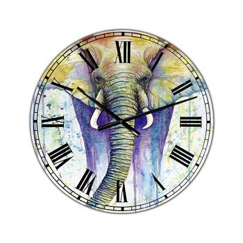 商品Designart | Elephant Colors Oversized Cottage Wall Clock - 36" x 28" x 1",商家Macy's,价格¥859图片