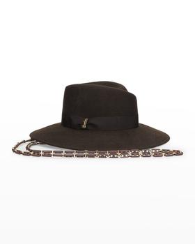 商品BORSALINO | Wool Felt Hat w/ Chain,商家Neiman Marcus,价格¥3176图片