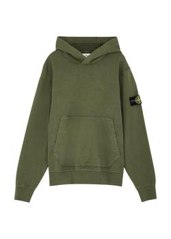 Stone Island衣服, Stone Island | KIDS Green hooded cotton sweatshirt (14 years)商品图片 