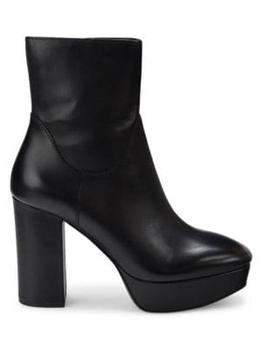 Ash | ​Amazon Block Heel Leather Ankle Boots商品图片,7.5折×额外7.5折, 额外七五折