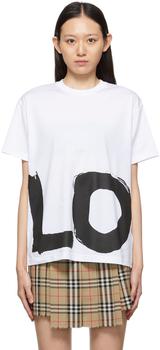 Love Bravery真假, Burberry | White 'Love' Graphic Carrick T-Shirt商品图片 4.2折