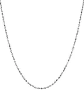 Macy's | Glitter Rope Link 20" Chain Necklace (2mm) in 10k White Gold,商家Macy's,价格¥1257